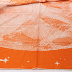 Hermès Carré 140 "CLAIR DE LUNE" Cashmere x Silk handkerchief in Orange