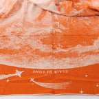 Hermès Carré 140 "CLAIR DE LUNE" Cashmere x Silk handkerchief in Orange