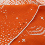 Hermès Carré 140 "CLAIR DE LUNE" Cashmere x Silk handkerchief in Orange