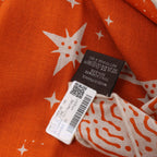Hermès Carré 140 "CLAIR DE LUNE" Cashmere x Silk handkerchief in Orange
