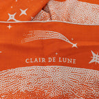 Hermès Carré 140 "CLAIR DE LUNE" Cashmere x Silk handkerchief in Orange