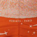 Hermès Carré 140 "CLAIR DE LUNE" Cashmere x Silk handkerchief in Orange