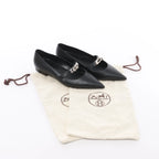 Hermès Kelly 25SS Leather Ballet Flat in Black 251002Z, Size EU 36