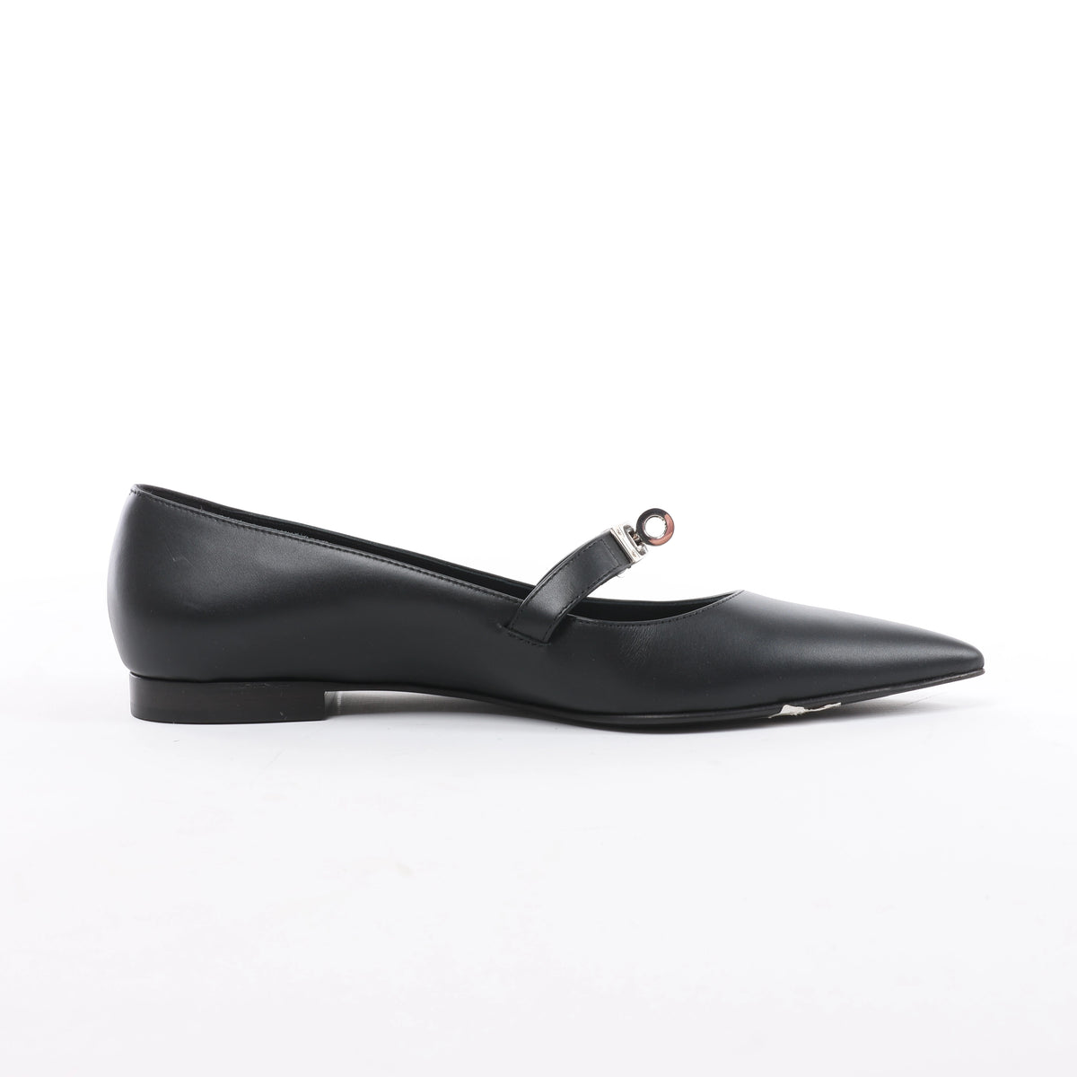 Hermès Kelly 25SS Leather Ballet Flat in Black 251002Z, Size EU 36