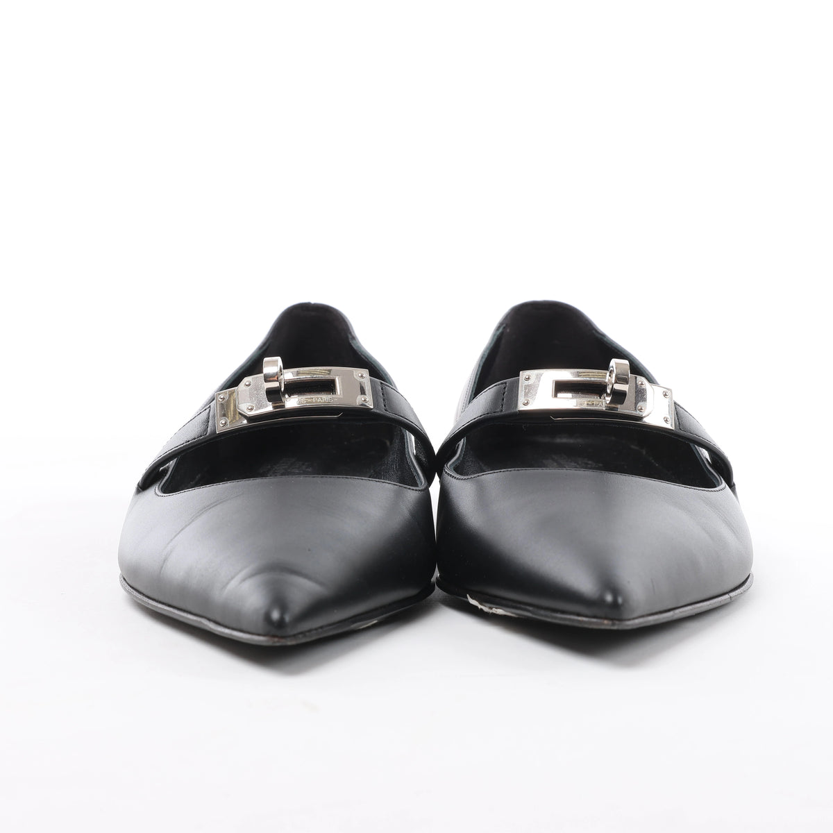 Hermès Kelly 25SS Leather Ballet Flat in Black 251002Z, Size EU 36