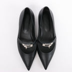 Hermès Kelly 25SS Leather Ballet Flat in Black 251002Z, Size EU 36