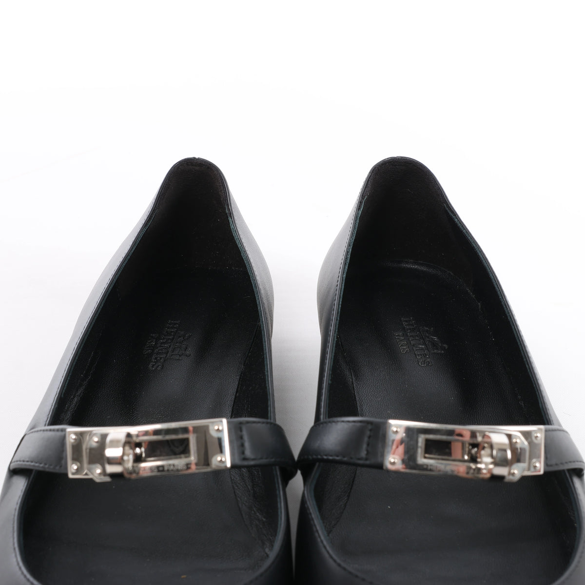 Hermès Kelly 25SS Leather Ballet Flat in Black 251002Z, Size EU 36
