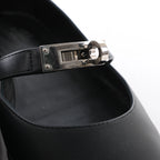 Hermès Kelly 25SS Leather Ballet Flat in Black 251002Z, Size EU 36