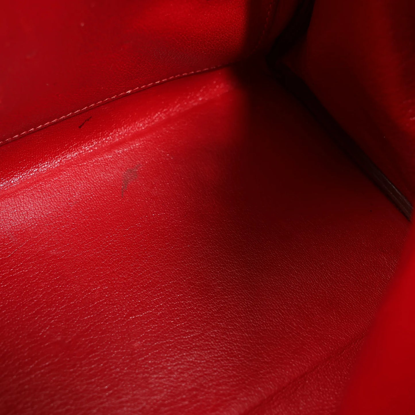 HERMÈS Kelly 28 Le Tournay Box Leather 2Way Handbag in Rouge ○U:1991