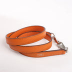 HERMÈS Kelly 28 Le Tournay Taurillon Clemence Handbag in Orange Silver Metal Fittings □H: 2004