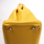HERMÈS Kelly 35 Le Tournay Taurillon Clemence Handbag in Soleil □M: 2009