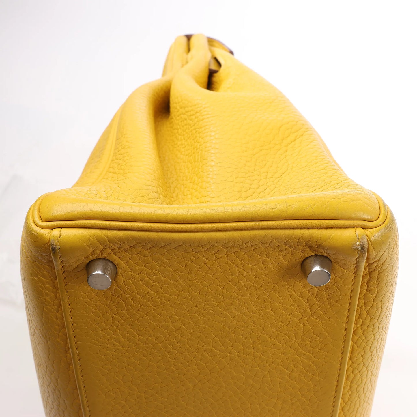 HERMÈS Kelly 35 Le Tournay Taurillon Clemence Handbag in Soleil □M: 2009