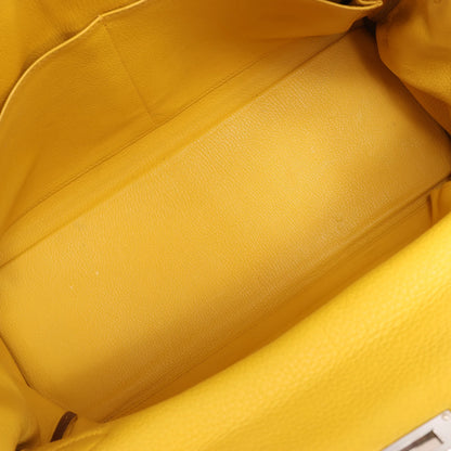 HERMÈS Kelly 35 Le Tournay Taurillon Clemence Handbag in Soleil □M: 2009