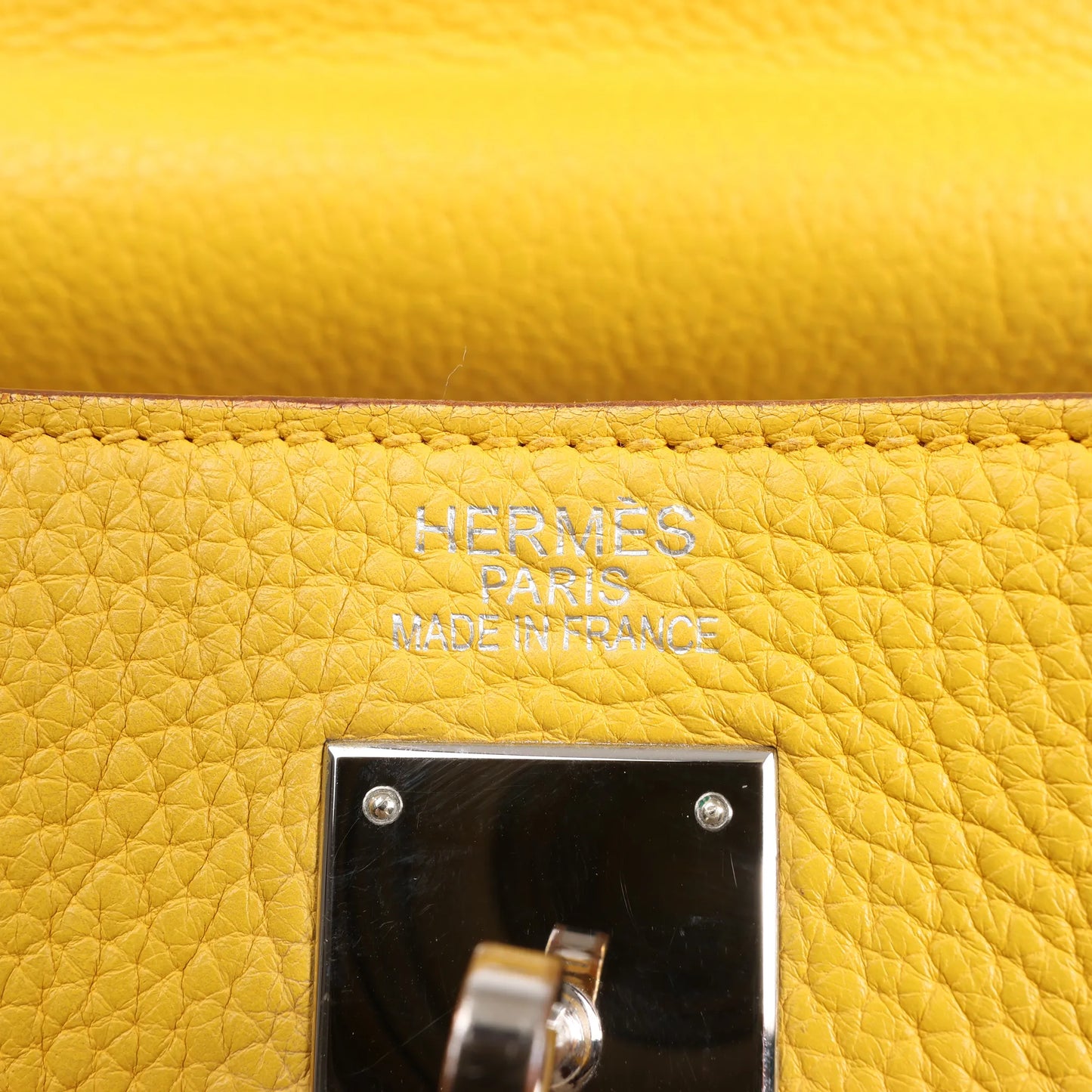 HERMÈS Kelly 35 Le Tournay Taurillon Clemence Handbag in Soleil □M: 2009