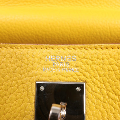 HERMÈS Kelly 35 Le Tournay Taurillon Clemence Handbag in Soleil □M: 2009