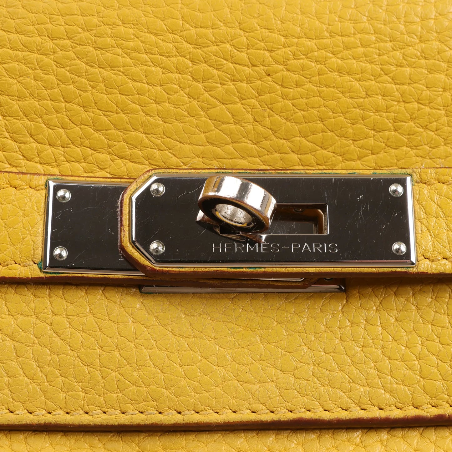 HERMÈS Kelly 35 Le Tournay Taurillon Clemence Handbag in Soleil □M: 2009