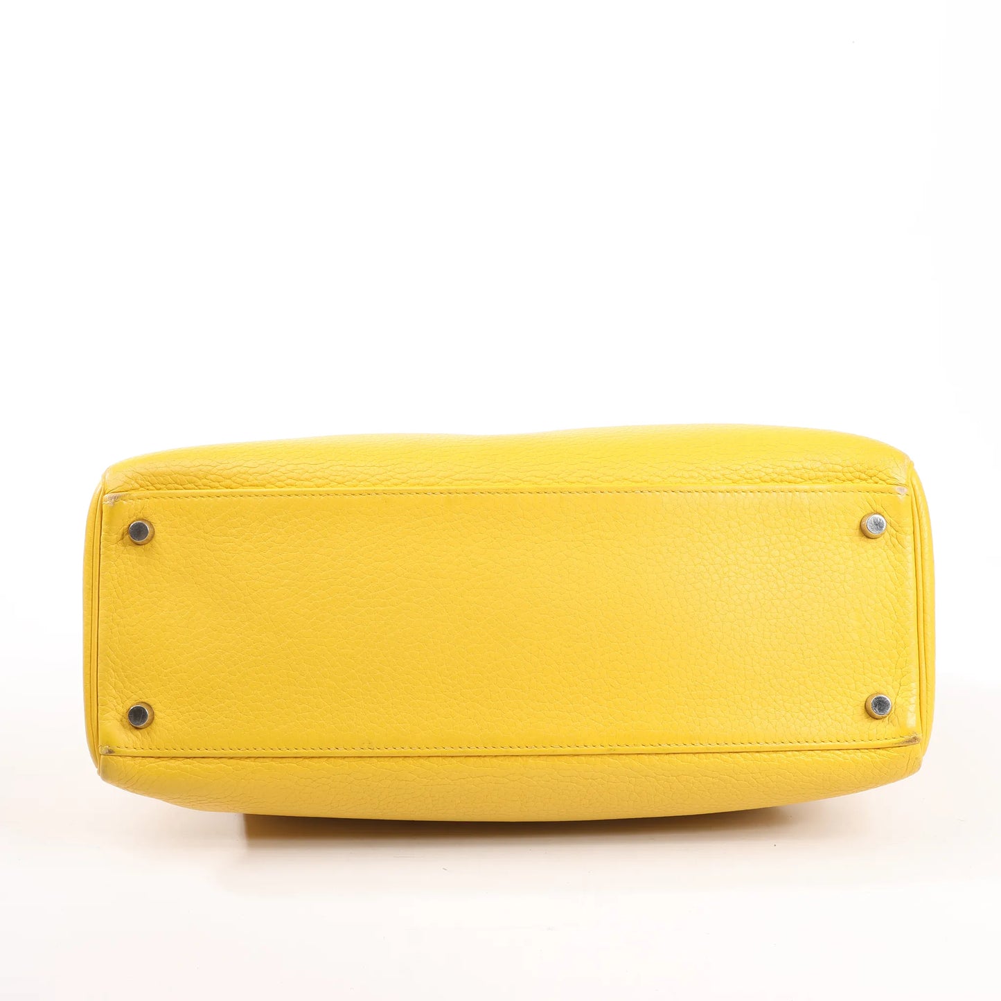 HERMÈS Kelly 35 Le Tournay Taurillon Clemence Handbag in Soleil □M: 2009