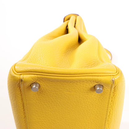 HERMÈS Kelly 35 Le Tournay Taurillon Clemence Handbag in Soleil □M: 2009