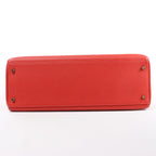 Hermes Kelly 40 Le Tournay Taurillon Clemence 2Way Handbag in Red □P:2012