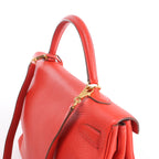Hermes Kelly 40 Le Tournay Taurillon Clemence 2Way Handbag in Red □P:2012