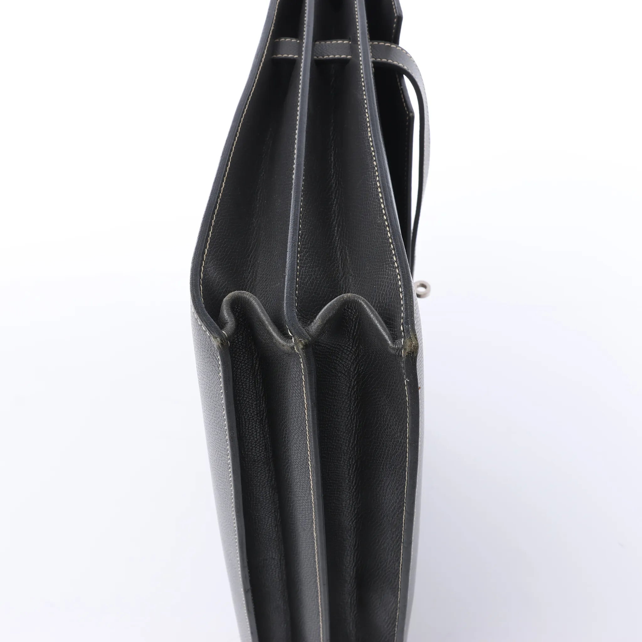 HERMÈS Kelly Depeche 38 Cushbell Handbag in Gray □F: 2002