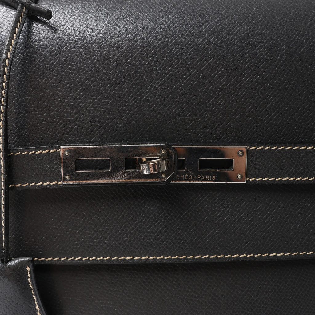 HERMÈS Kelly Depeche 38 Cushbell Handbag in Gray □F: 2002