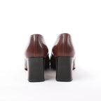 HERMES Kelly Leather Pumps in Brown, Size 38 EU