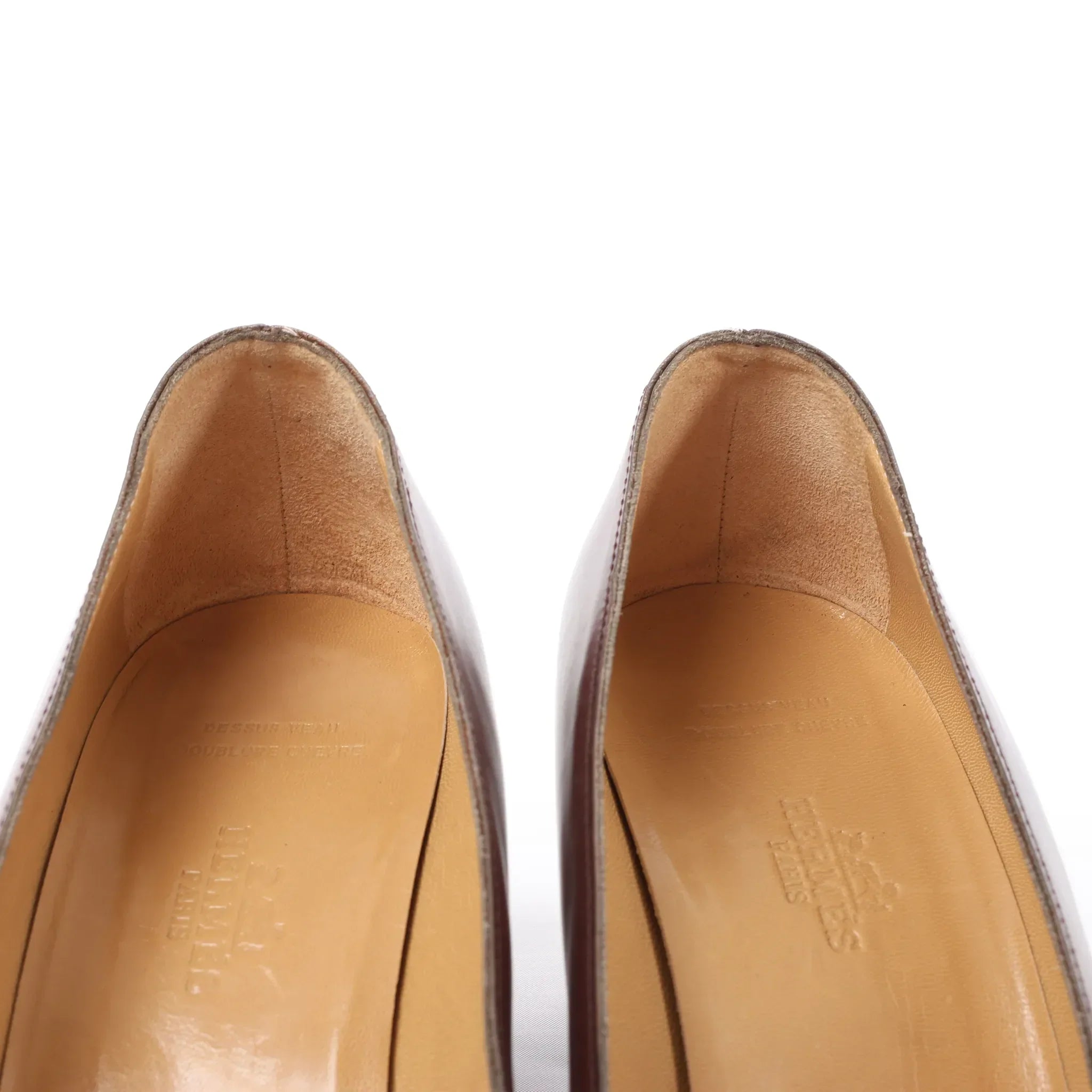 HERMES Kelly Leather Pumps in Brown, Size 38 EU