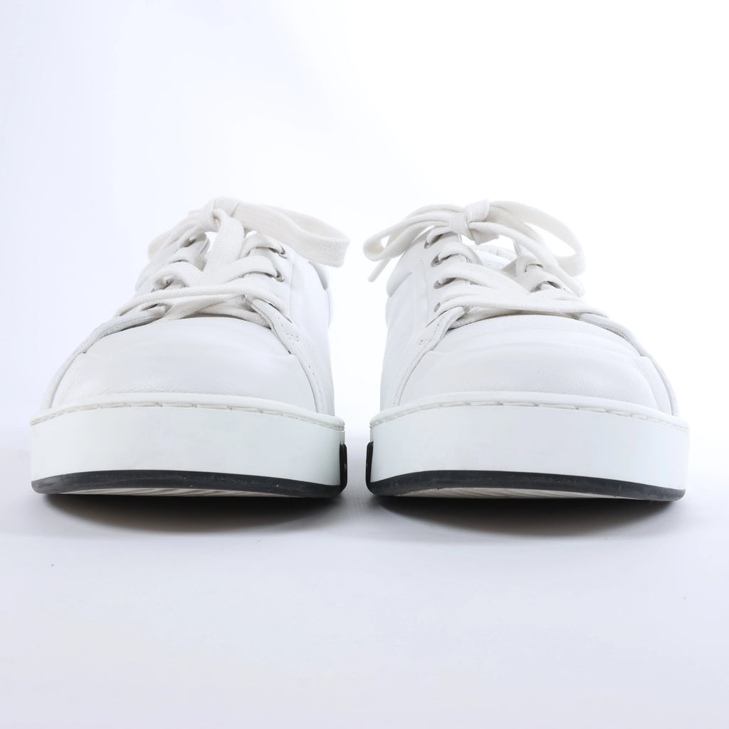 Hermès White Kid Leather Sneakers 38 251075Z