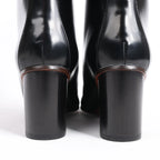 Hermes New Jersey Leather Long Boots in Black, Size 38 EU