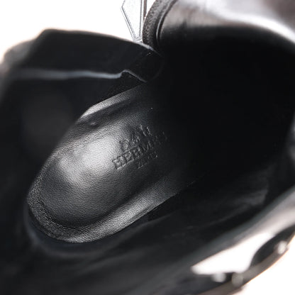 Hermes Leather Ankle Boots in Black, Size 38.5 EU