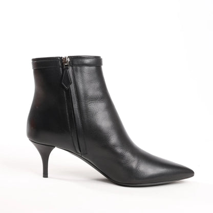 Hermes Leather Ankle Boots in Black, Size 38.5 EU