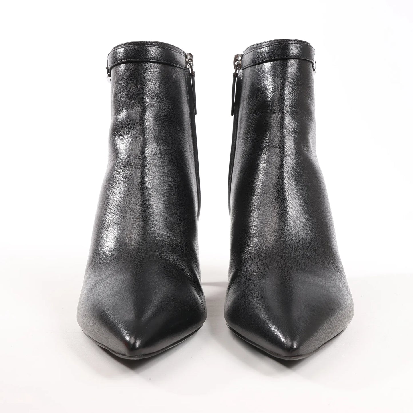 Hermes Leather Ankle Boots in Black, Size 38.5 EU