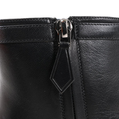 Hermes Leather Ankle Boots in Black, Size 38.5 EU