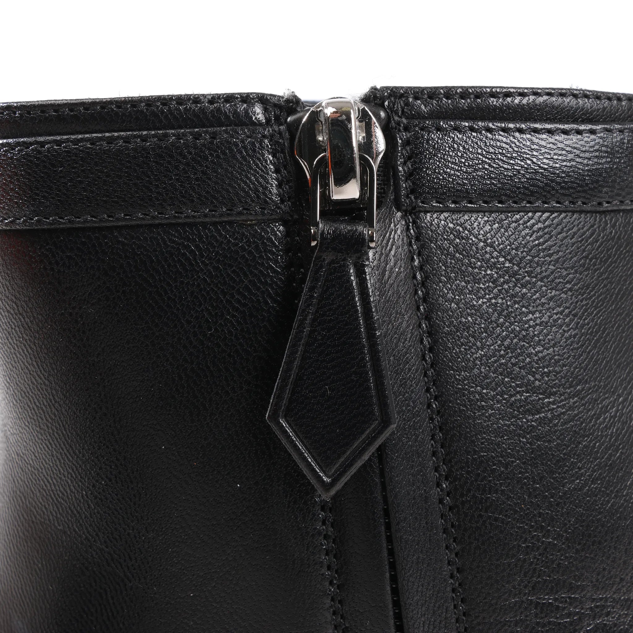 Hermes Leather Ankle Boots in Black, Size 38.5 EU
