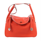 Hermes Lindy 30 Veau Swift Rouge Tomate Silver Metal Fittings 2Way Handbag X: 2016