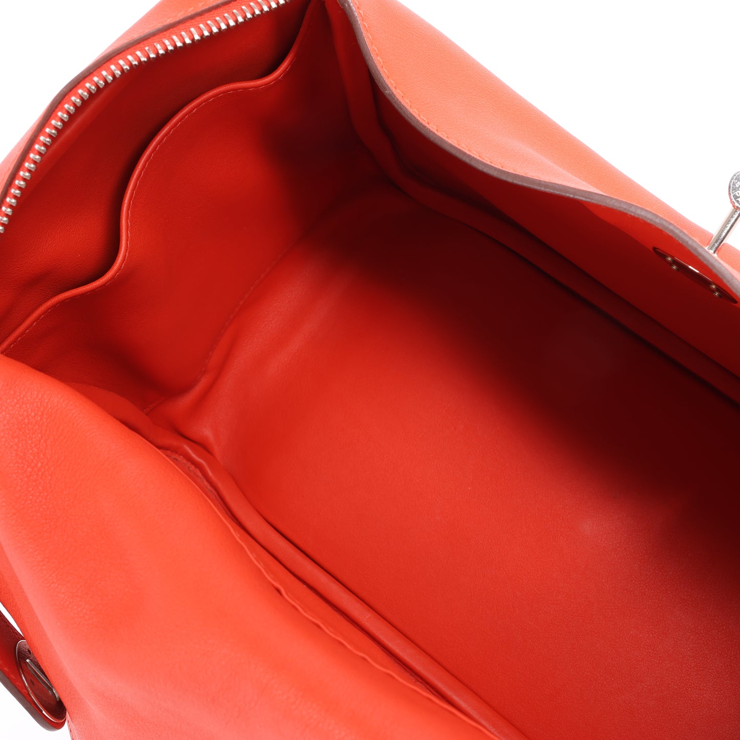 Hermes Lindy 30 Veau Swift Rouge Tomate Silver Metal Fittings 2Way Handbag X: 2016