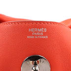 Hermes Lindy 30 Veau Swift Rouge Tomate Silver Metal Fittings 2Way Handbag X: 2016