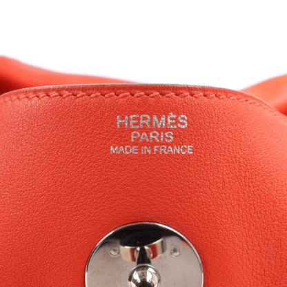 Hermes Lindy 30 Veau Swift Rouge Tomate Silver Metal Fittings 2Way Handbag X: 2016