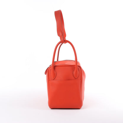 Hermes Lindy 30 Veau Swift Rouge Tomate Silver Metal Fittings 2Way Handbag X: 2016