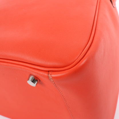 Hermes Lindy 30 Veau Swift Rouge Tomate Silver Metal Fittings 2Way Handbag X: 2016
