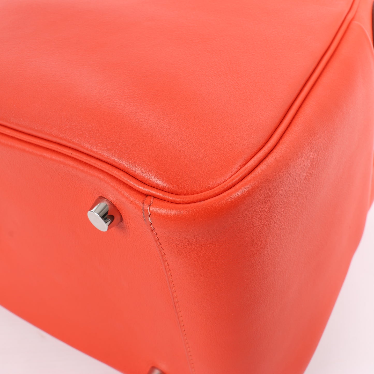 Hermes Lindy 30 Veau Swift Rouge Tomate Silver Metal Fittings 2Way Handbag X: 2016
