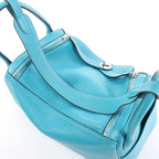Hermes Lindy 30 Veau Swift 2Way Handbag in Turquoise □K: 2007