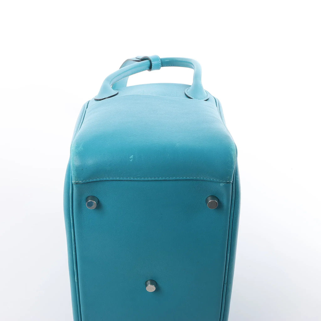 Hermes Lindy 30 Veau Swift 2Way Handbag in Turquoise □K: 2007