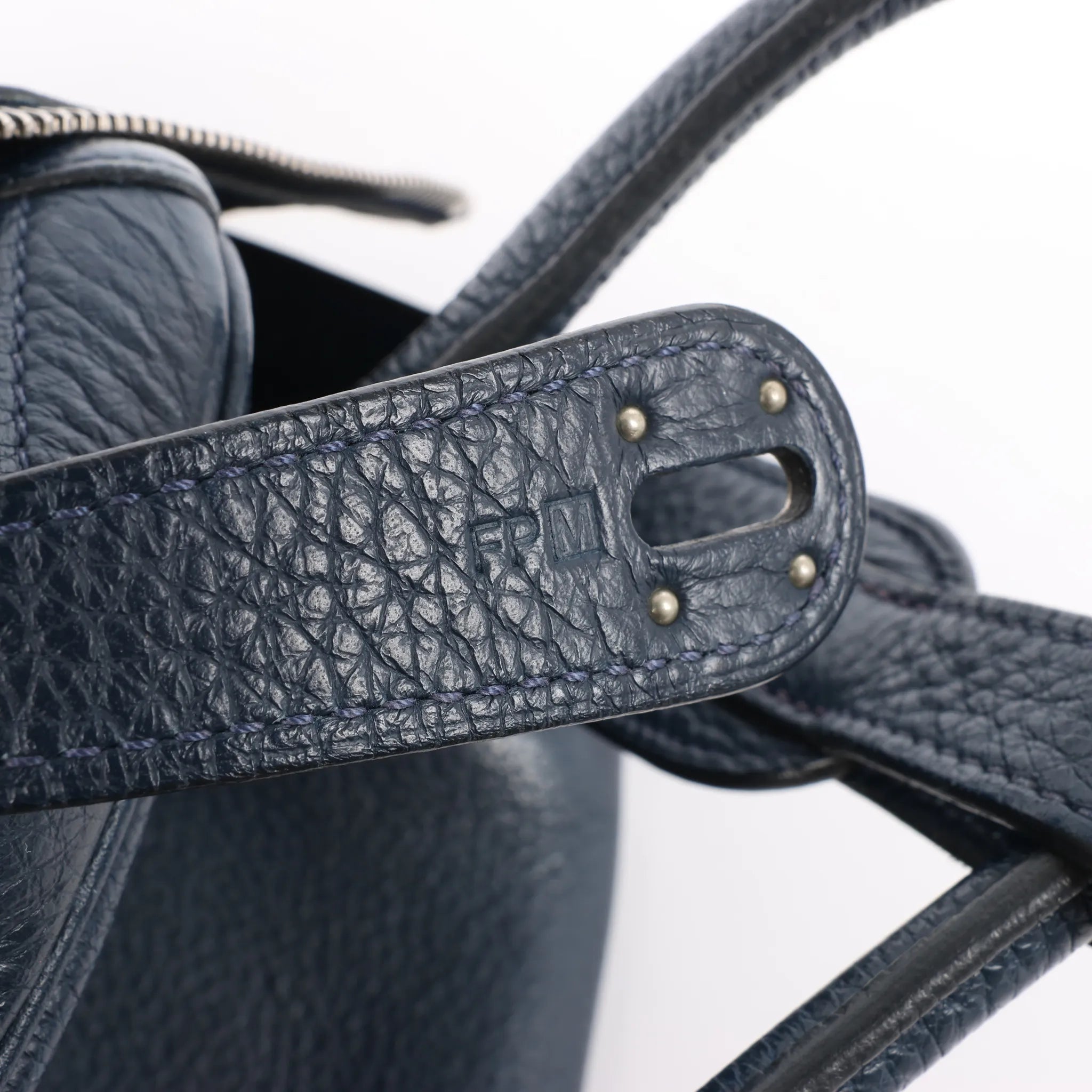 Hermes Lindy 34 Taurillon Clemence 2Way Handbag in Navy Blue □M: 2009