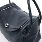 Hermes Lindy 34 Taurillon Clemence 2Way Handbag in Navy Blue □M: 2009