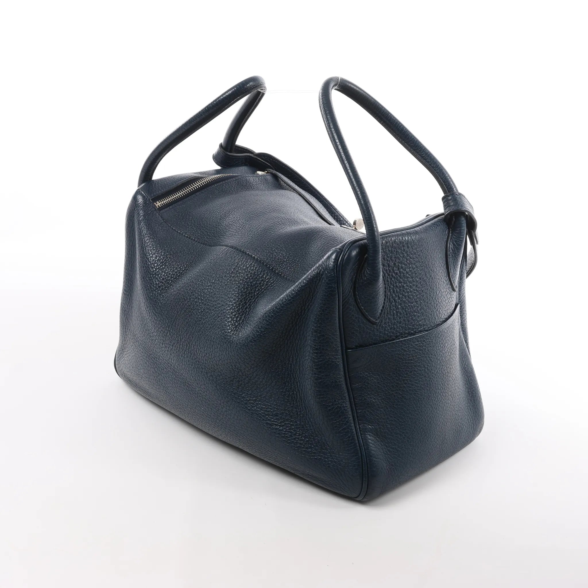 Hermes Lindy 34 Taurillon Clemence 2Way Handbag in Navy Blue □M: 2009