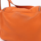 Hermes Lindy 34 Taurillon Clemence Orange Silver Metal Fittings Handbag □P:2012