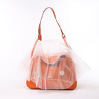 Hermes Lindy 34 Taurillon Clemence Orange Silver Metal Fittings Handbag □P:2012