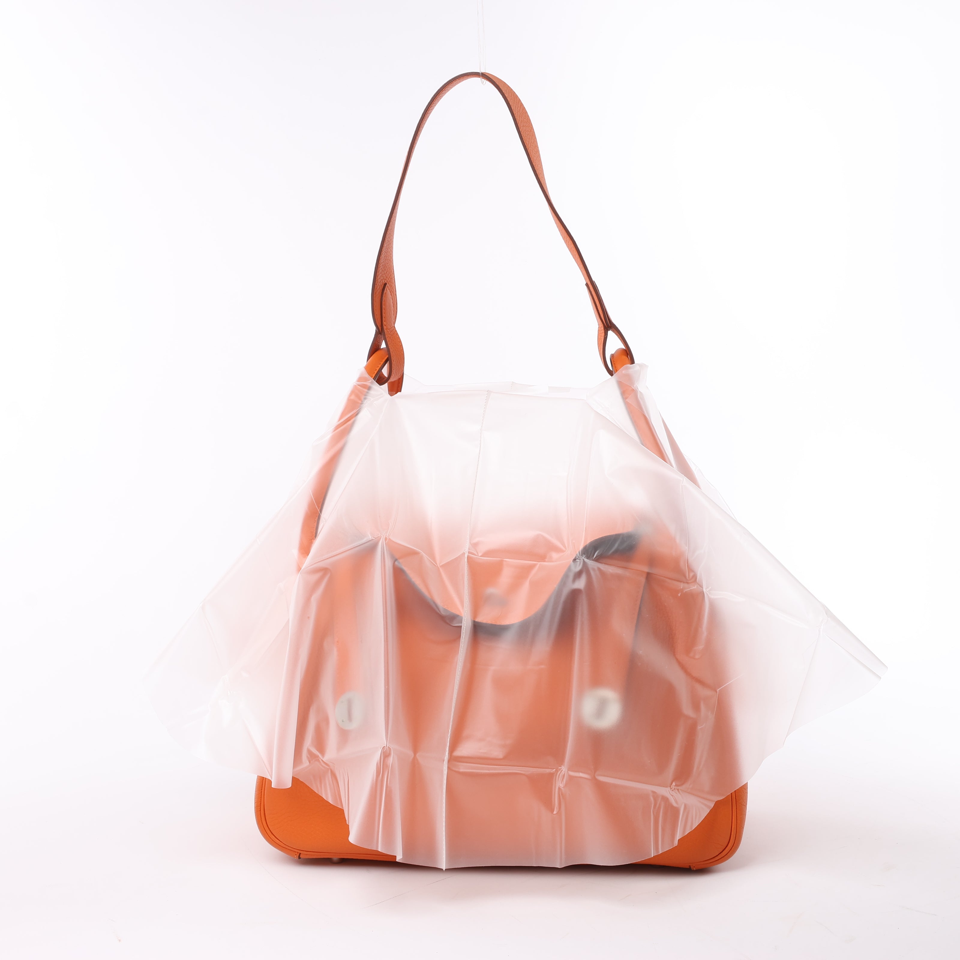 Hermes Lindy 34 Taurillon Clemence Orange Silver Metal Fittings Handbag □P:2012